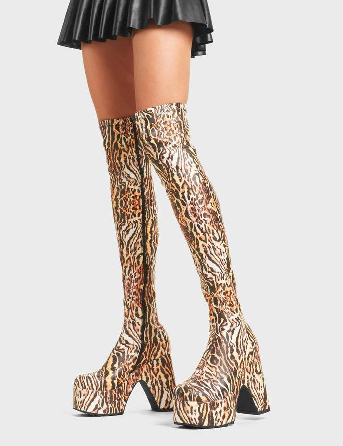 Lamoda Not Your Worry Platform Thigh High Boots