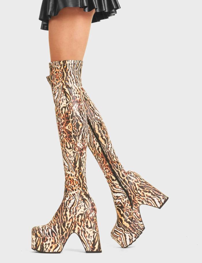 Lamoda Not Your Worry Platform Thigh High Boots
