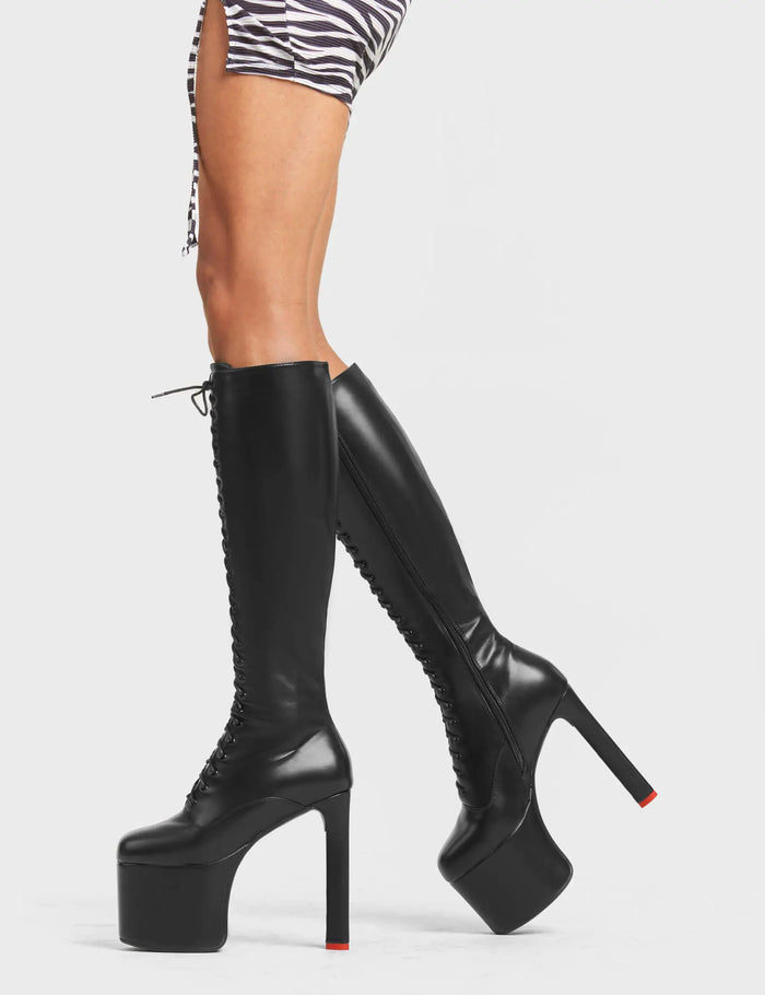 Lamoda Nowhere To Run Platform Knee High Boots