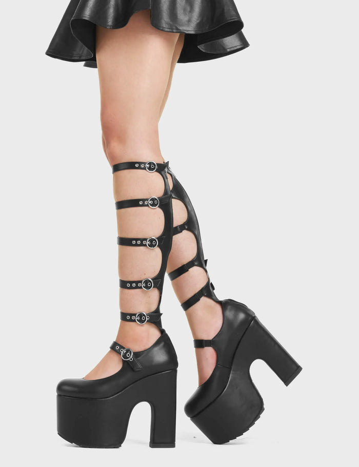 Lamoda On A Loop Chunky Platform Knee High Boots