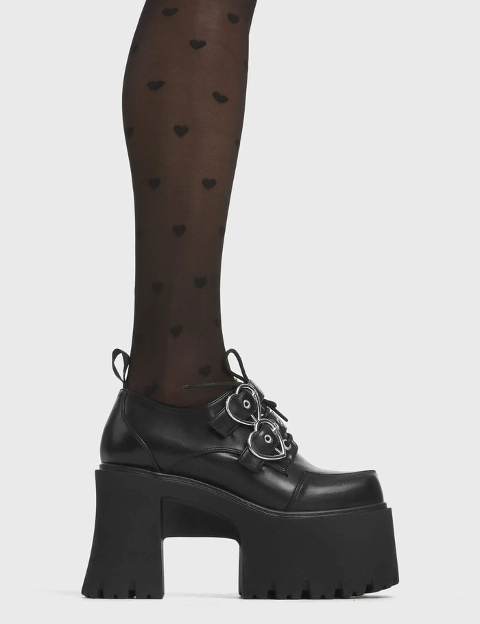 lamoda Open Heart Chunky Platform Shoes