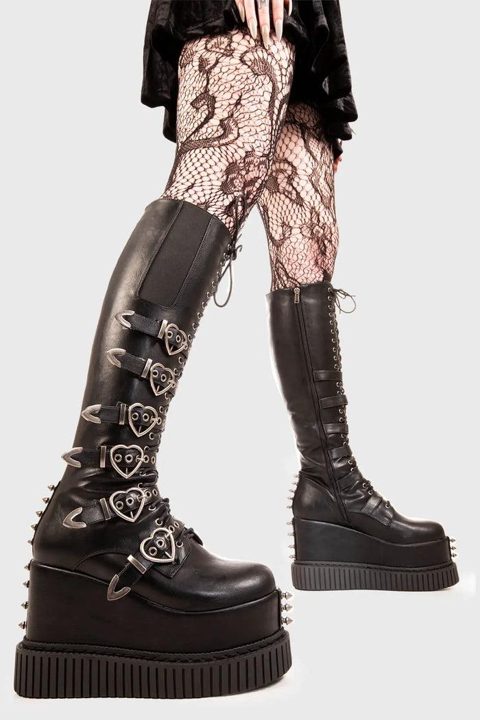 Lamoda Overkill Chunky Platform Knee High Boots