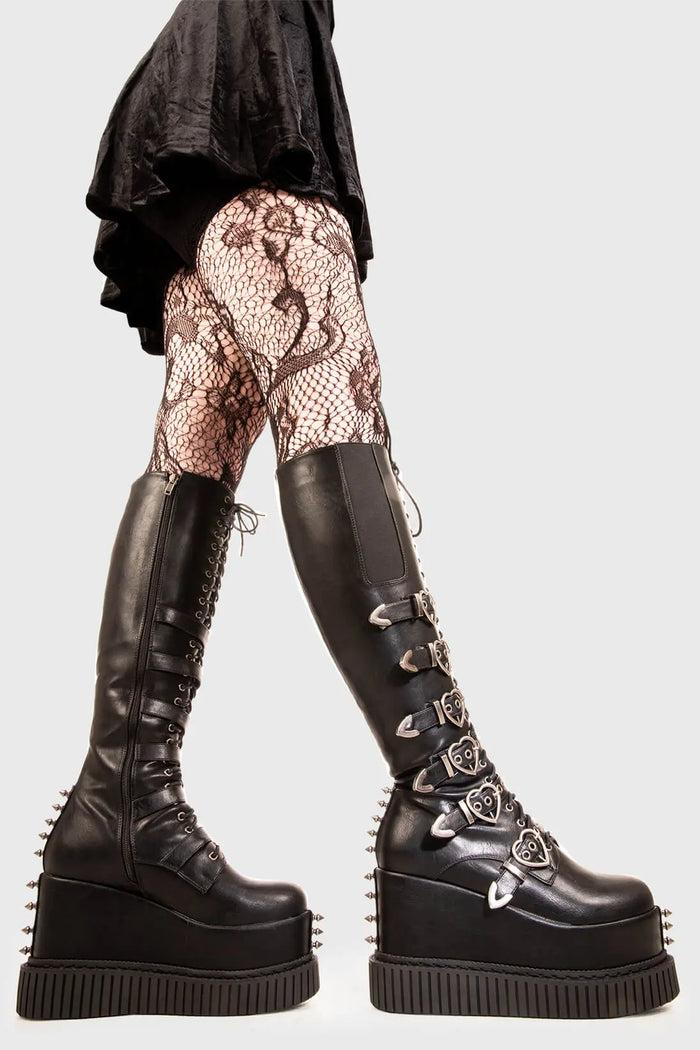 Lamoda Overkill Chunky Platform Knee High Boots