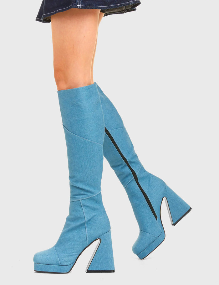 Lamoda Override Platform Knee High Boots