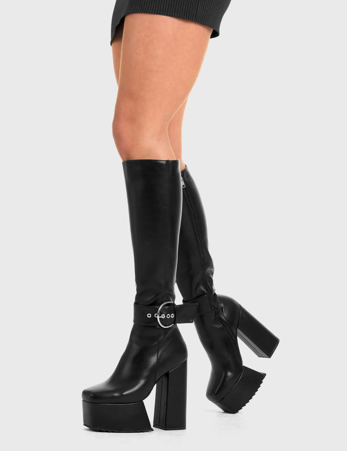 lamoda Power Over You Platform Knee High Boots