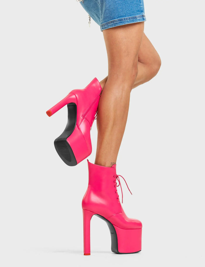 lamoda Prom Queen Platform Ankle Boots