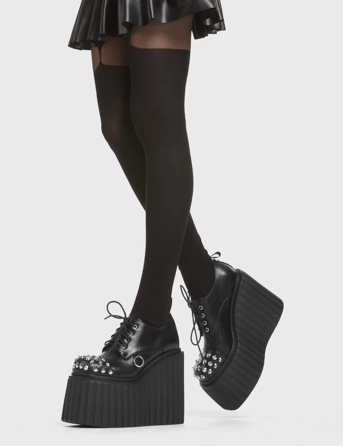 Lamoda Quiet Down Chunky Platform Creeper Shoes