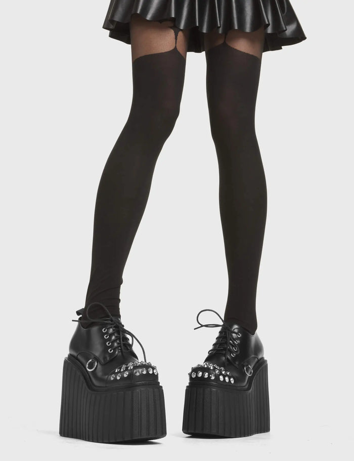 Lamoda Quiet Down Chunky Platform Creeper Shoes