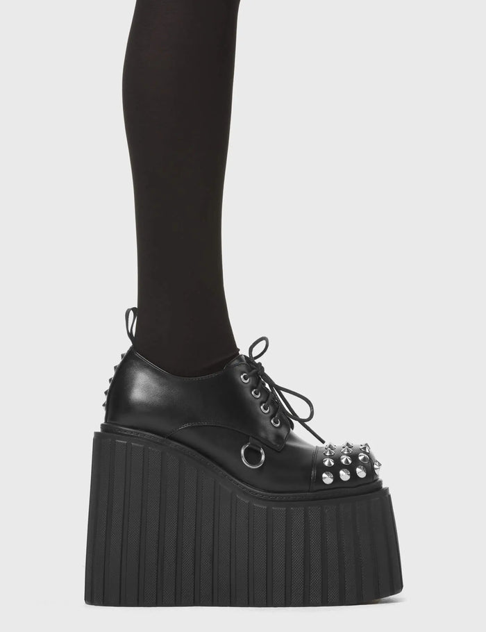 lamoda Quiet Down Chunky Platform Creeper Shoes