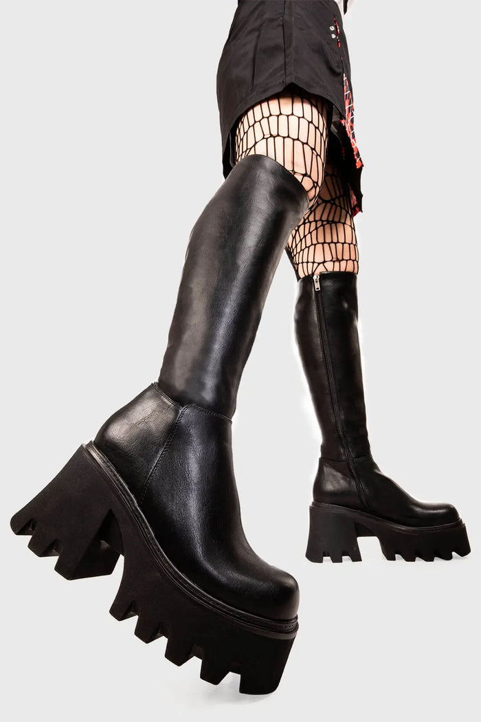 lamoda Ready Chunky Platform Knee High Boots