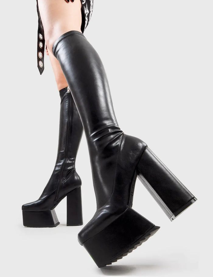 Lamoda Return The Favour Platform Knee High Boots