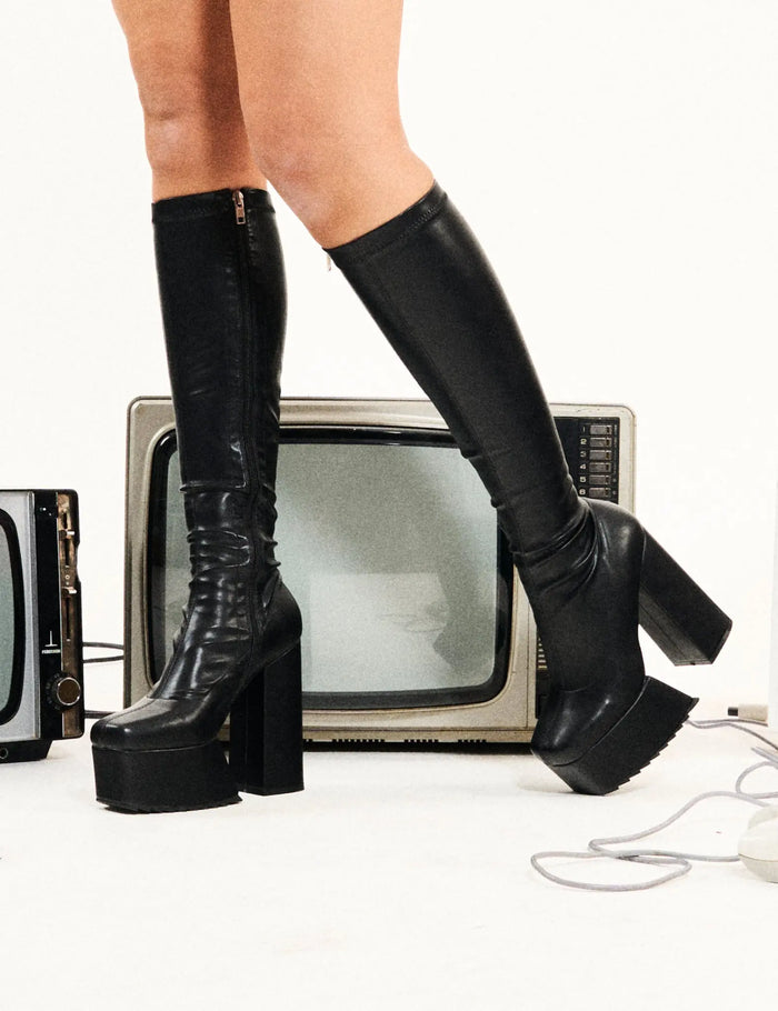 lamoda Return The Favour Platform Knee High Boots