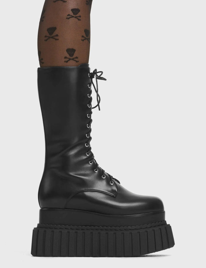 lamoda Rock Out Chunky Creeper Calf Boots