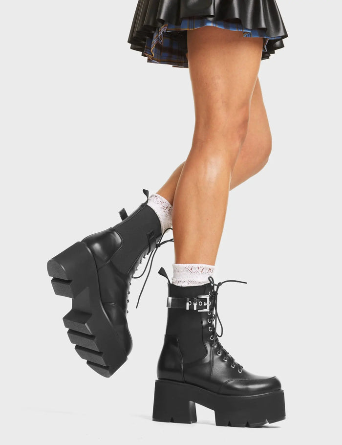 Lamoda Rocket Chunky Platform Ankle Boots