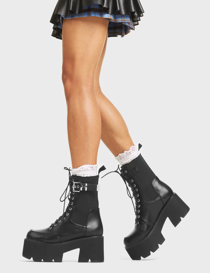 Lamoda Rocket Chunky Platform Ankle Boots