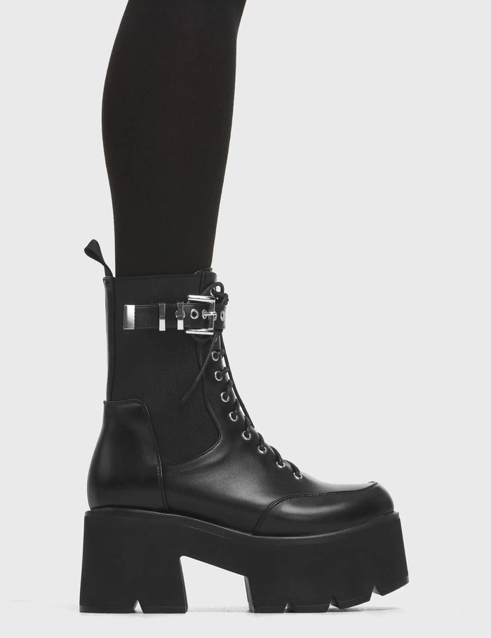 lamoda Rocket Chunky Platform Ankle Boots
