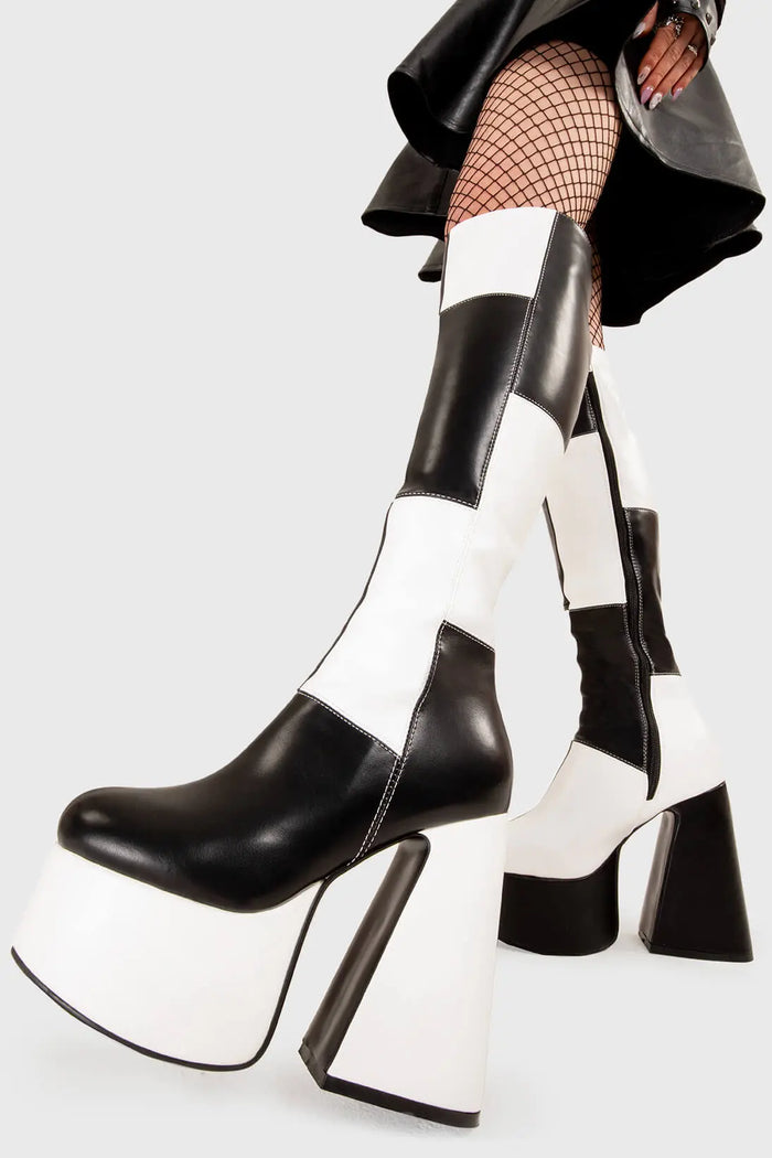 Lamoda Runway Platform Knee High Boots