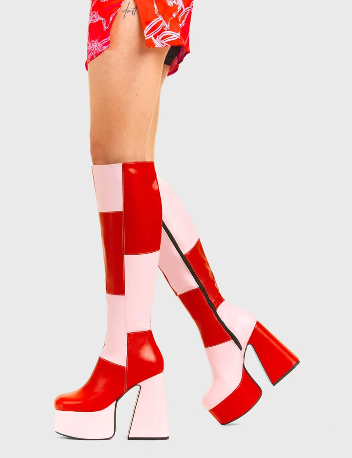 Lamoda Runway Platform Knee High Boots