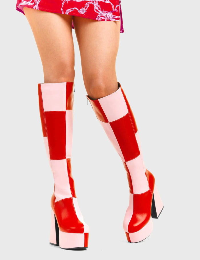 Lamoda Runway Platform Knee High Boots