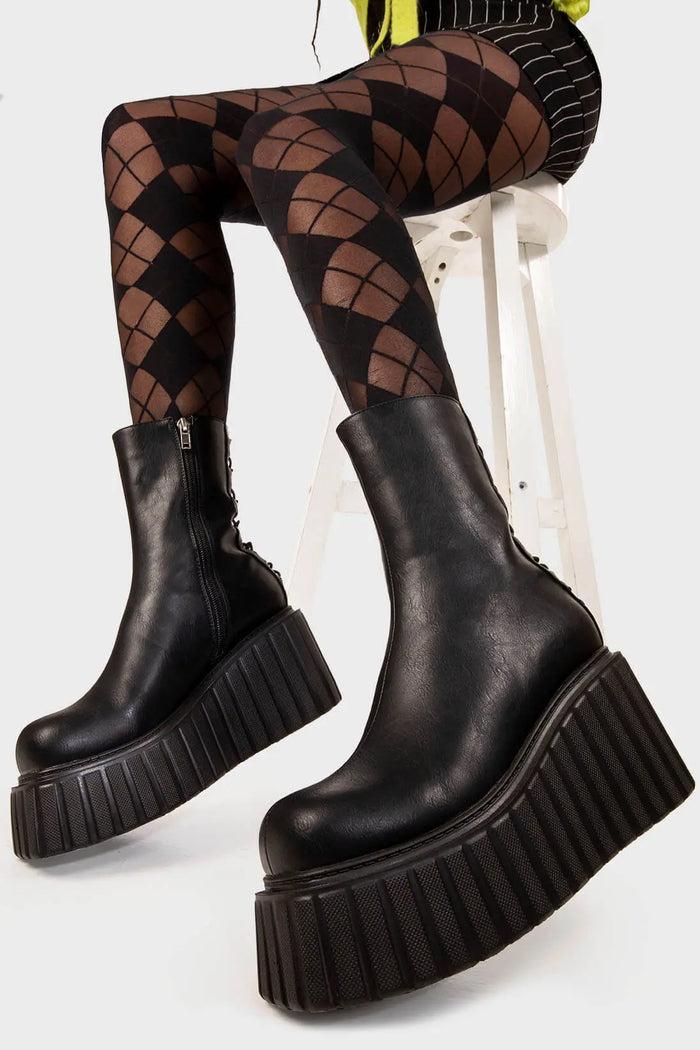 lamoda Say My Name Chunky Ankle Creeper Boots