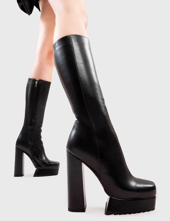 Lamoda Second Nature Platform Knee High Boots