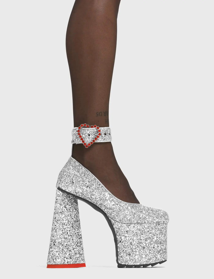 lamoda Shimmer Platform Heels