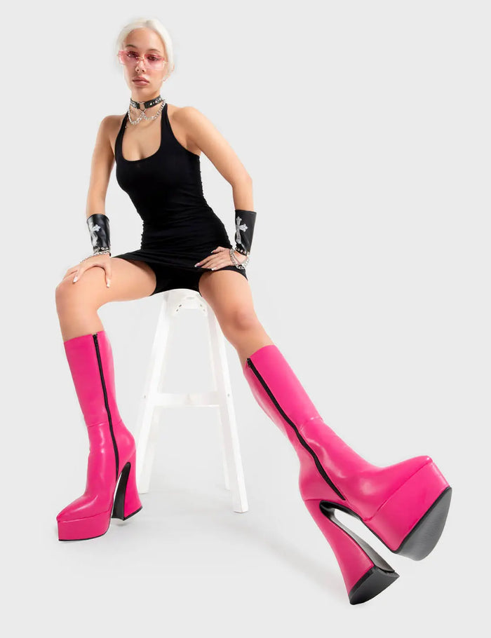 Lamoda Sketchy Platform Calf Boots