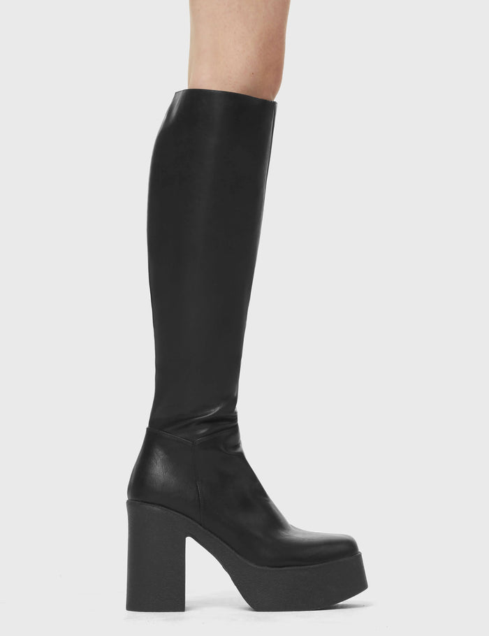 lamoda Slick Nicks Platform Knee High Boots