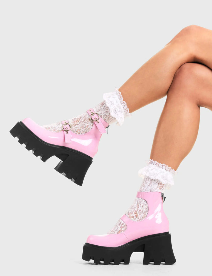 lamoda Slow Jamz Chunky Platform Ankle Boots