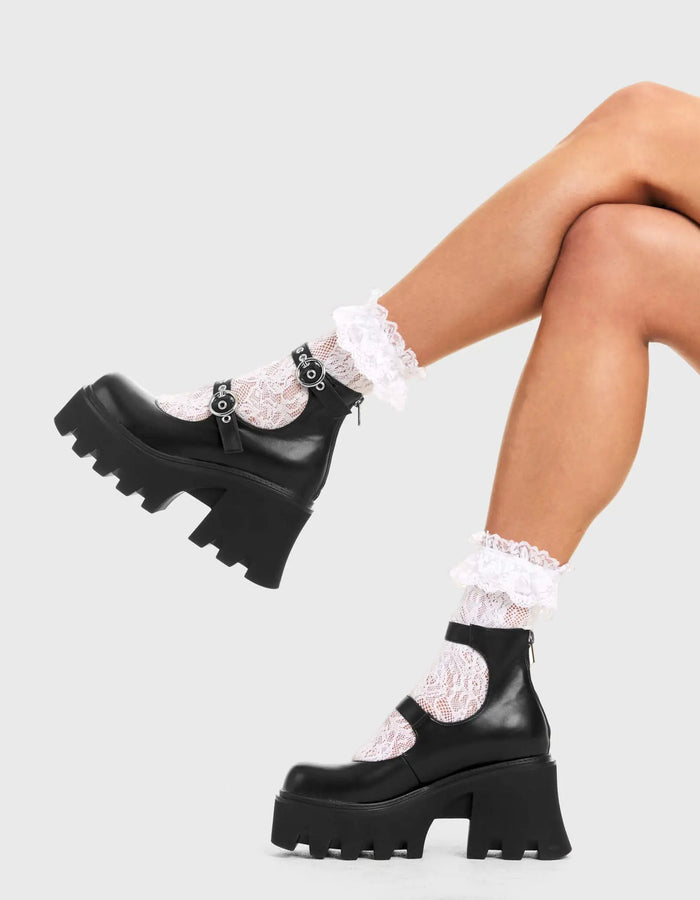 lamoda Slow Jamz Chunky Platform Ankle Boots