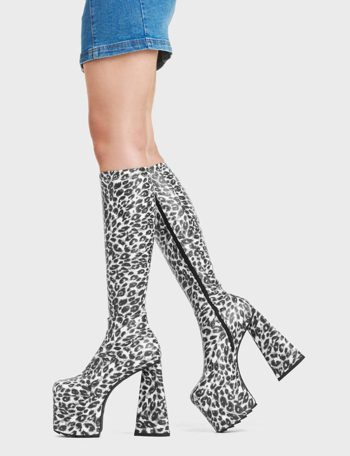 Lamoda Smokeshow Platform Knee High Boots