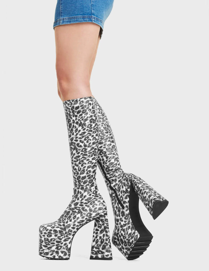 Lamoda Smokeshow Platform Knee High Boots