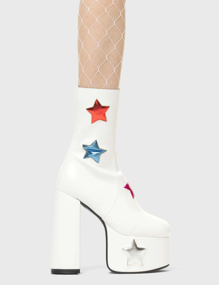 lamoda Star Girl Platform Ankle Boots