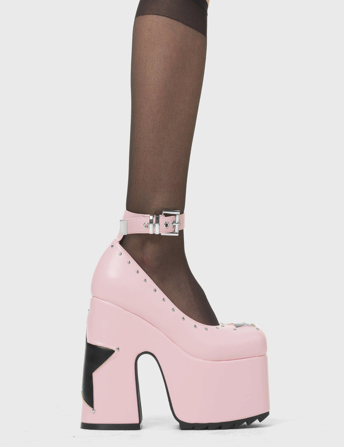 lamoda Star Shine Chunky Platform Heels