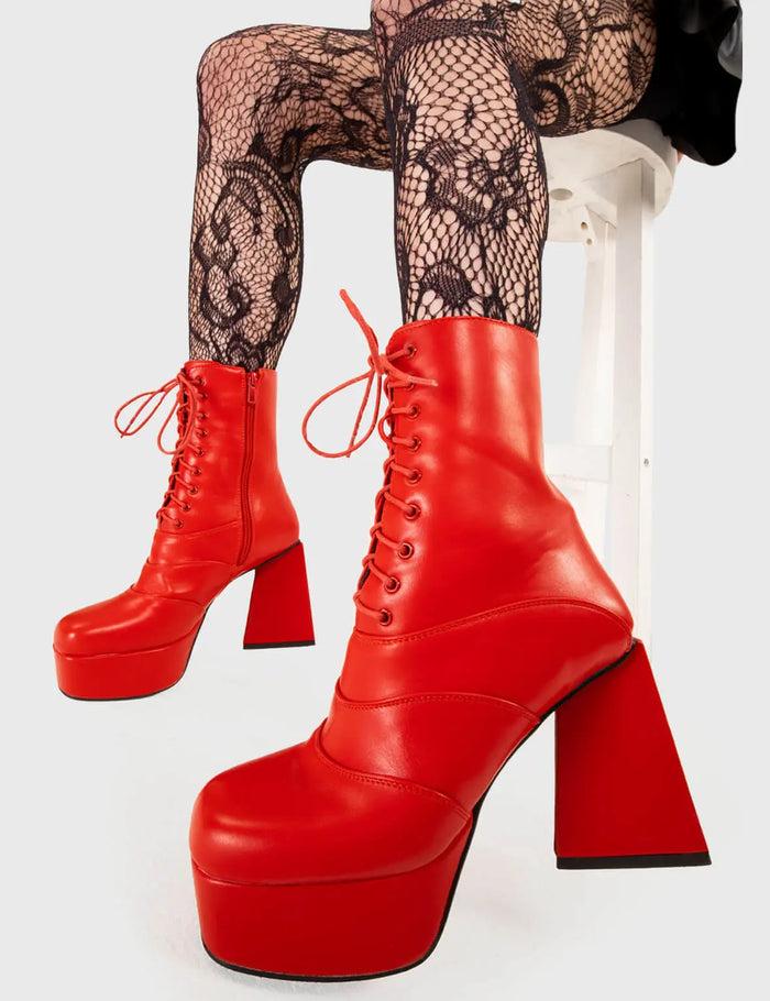 lamoda Strollin' Platform Ankle Boots