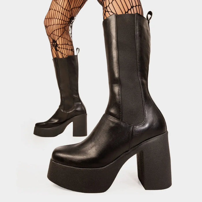 Lamoda Takeover Platform Calf Boots