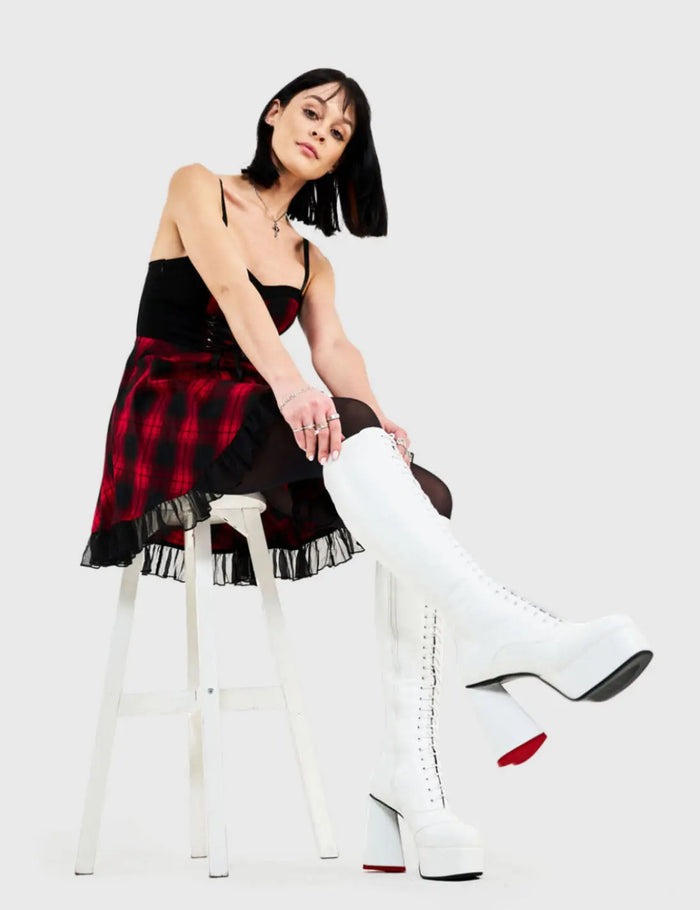 Lamoda Too Cute Platform Knee High Boots