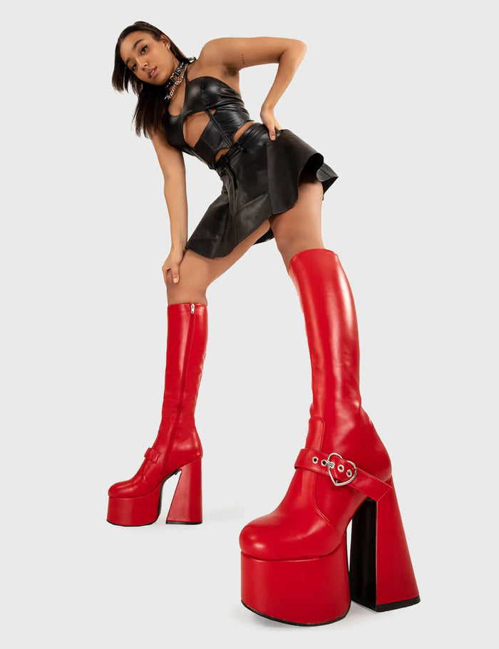 Lamoda Walk With Love Platform Knee High Boots