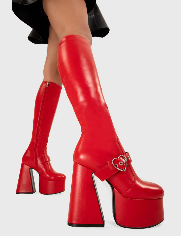 lamoda Walk With Love Platform Knee High Boots
