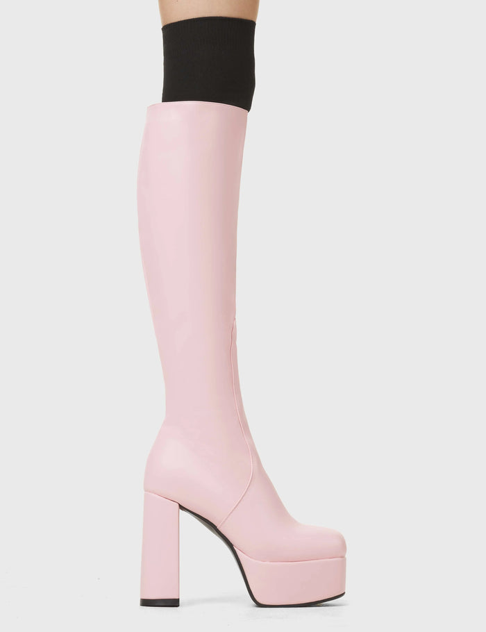 lamoda Whatta Showdown Platform Knee High Boots