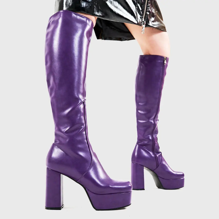 Lamoda Whatta Showdown Platform Knee High Boots