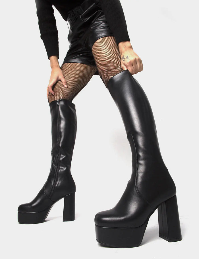 lamoda Whatta Showdown Platform Knee High Boots
