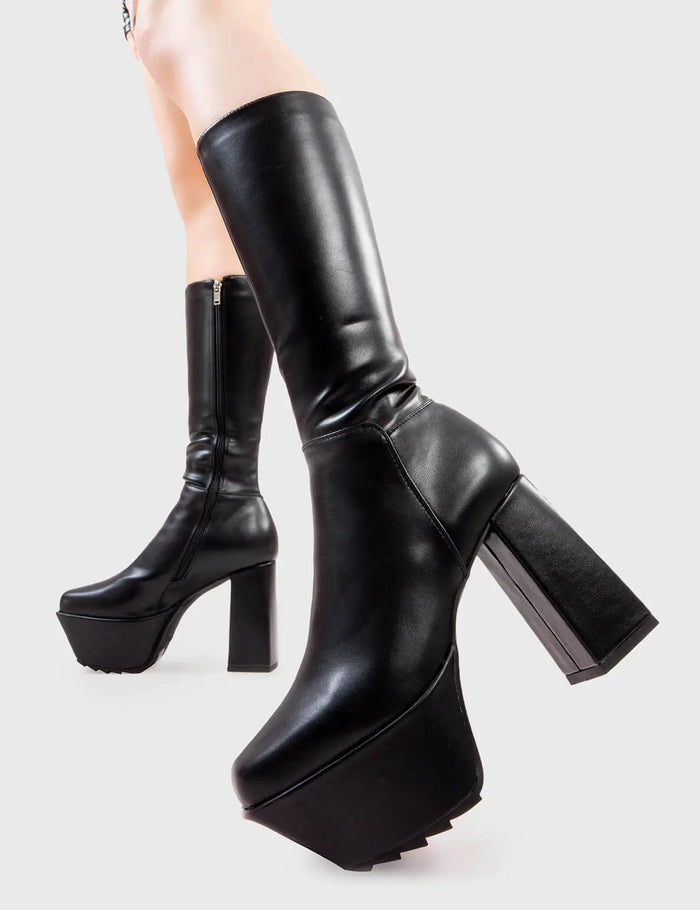 lamoda Who Cares Platform Calf Boots