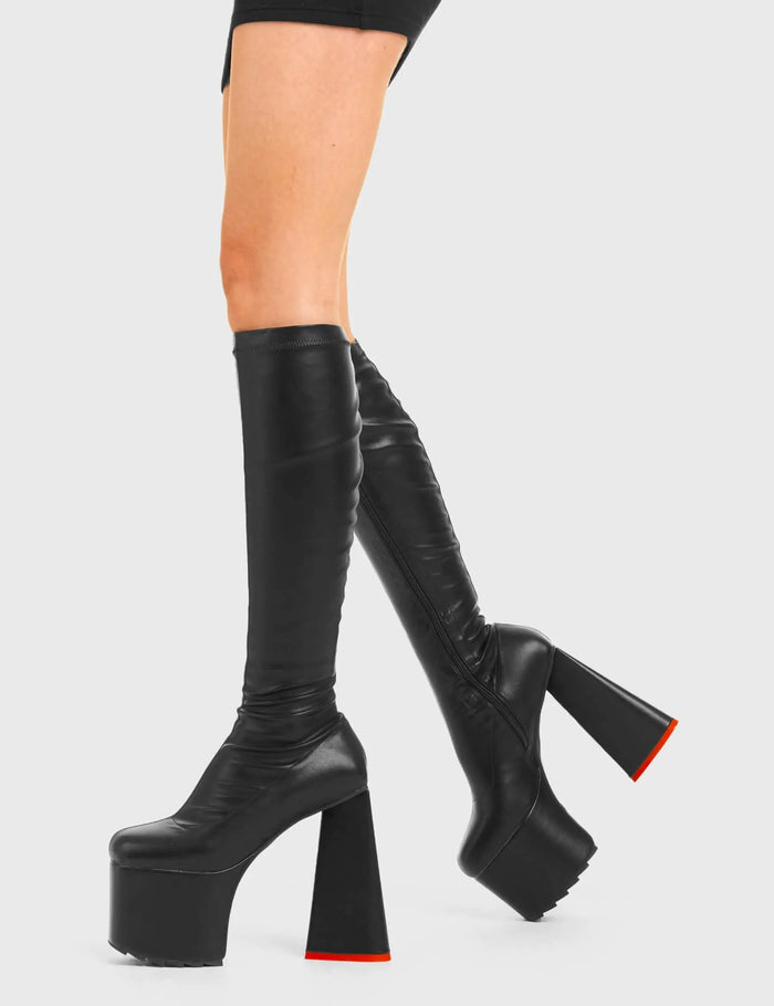 Lamoda Wild Child Platform Knee High Boots