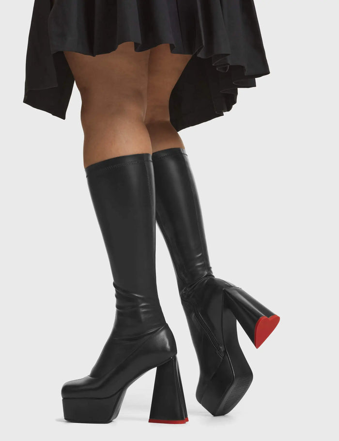 Lamoda Sweet Talker Super Stretch Platform Knee High Boots