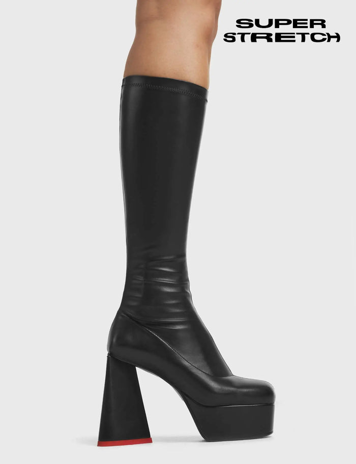lamoda Sweet Talker Super Stretch Platform Knee High Boots