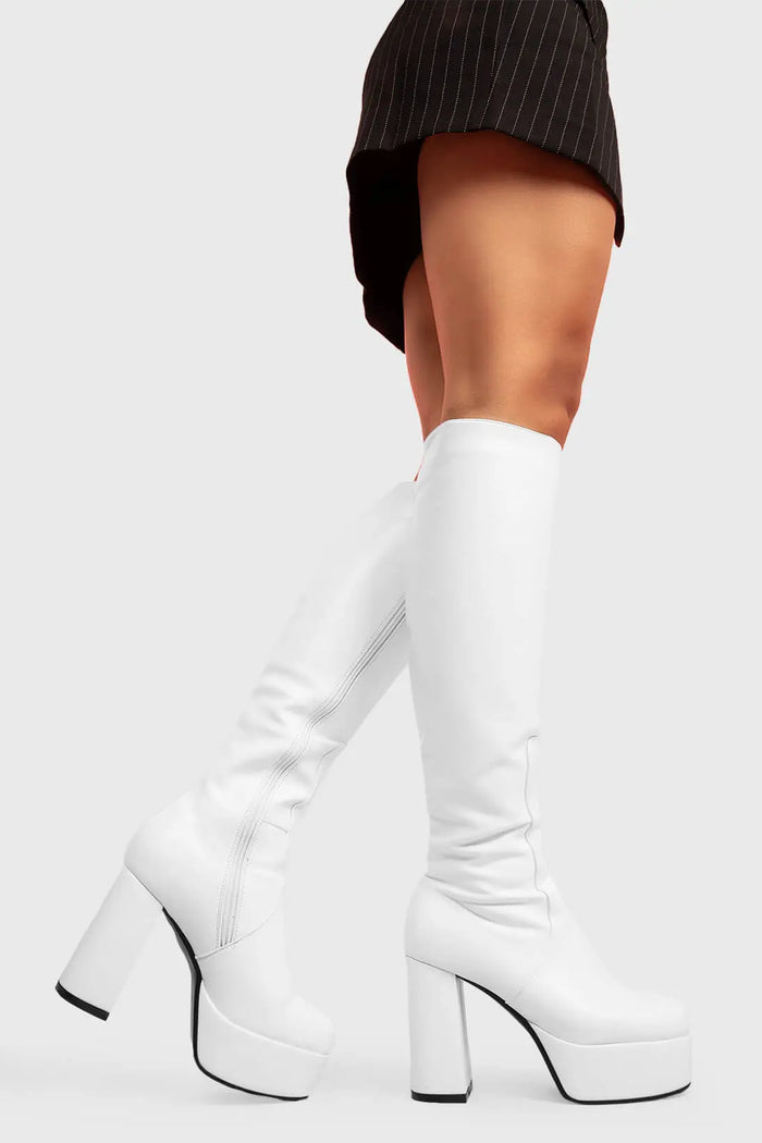 Lamoda Whatta Showdown Wide Calf Platform Knee High Boots