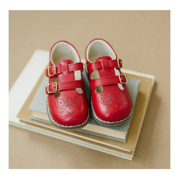 L'amour Beatrix English Double T-Strap Leather Mary Jane