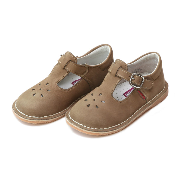 l'amour Joy Classic Nubuck Leather T-Strap Mary Jane