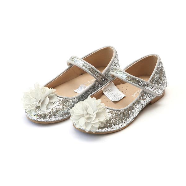 L'amour Alice Glitter Flower Flat